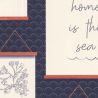 Papier peint expansé sur papier pient marin bleu marine, beige et terracotta CADRE OCEAN - Cuisines et Bains par Lutèce - 511866