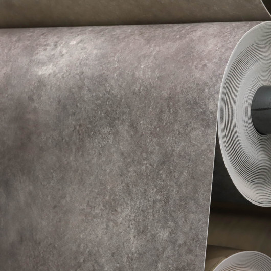 Sol Vinyle/PVC - 4m - uni béton taupe foncé - MIDAS 976M - Optima Tex-style par Beauflor