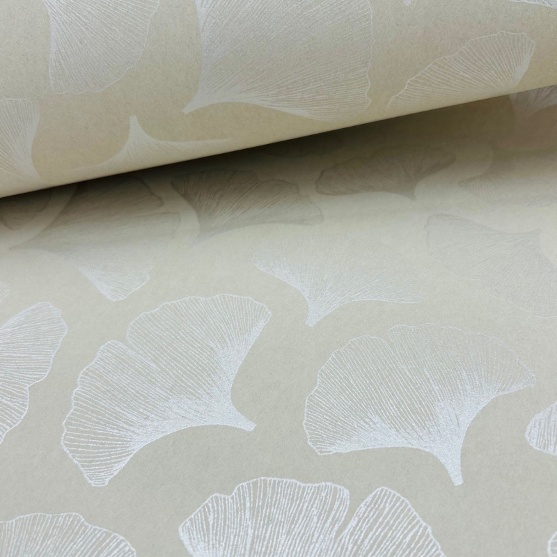 Papier peint intissé végétal beige  GINGKO - Select VI par Casamance - 73970121