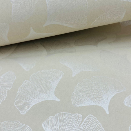 Papier peint intissé végétal beige  GINGKO - Select VI par Casamance - 73970121