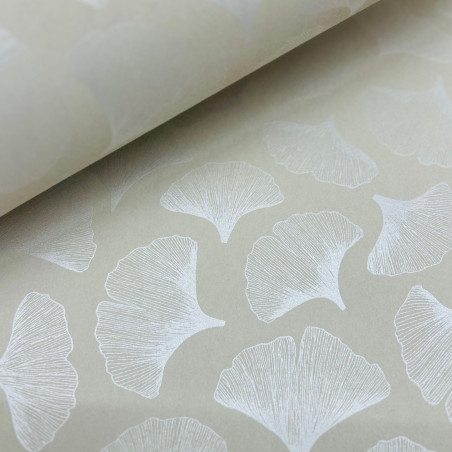 Papier peint intissé végétal beige  GINGKO - Select VI par Casamance - 73970121