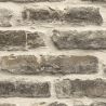 Papier peint standard trompe l'œil gris et marron BRICK - Imprim'luxe par Ugepa - j17939