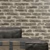 Papier peint standard trompe l'œil gris et marron BRICK - Imprim'luxe par Ugepa - j17939