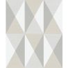 Papier peint vinyle sur intissé géométrique gris et beige NORMAN - Imprim'luxe par Ugepa - j67919