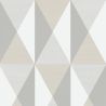 Papier peint vinyle sur intissé géométrique gris et beige NORMAN - Imprim'luxe par Ugepa - j67919