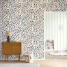 Papier peint intissé floral rose et prune CAPUCINE - Happy Kids Club par Caselio - 107630426