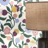 Papier peint intissé floral rose et prune CAPUCINE - Happy Kids Club par Caselio - 107630426
