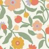Papier peint intissé floral orange et ocre CAPUCINE - Happy Kids Club par Caselio - 107630735