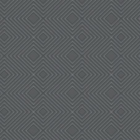 Papier peint expansé sur intissé graphique bleu et marron MOSCOU - Géométrique par As Creation - 37758-1