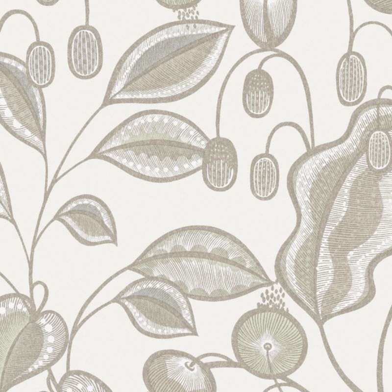 Papier peint intissé floral beige clair et beige foncé BAHIA MOONBEAM - Bahia par Masureel - HIA002