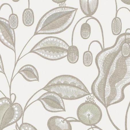 Papier peint intissé floral beige clair et beige foncé BAHIA MOONBEAM - Bahia par Masureel - HIA002