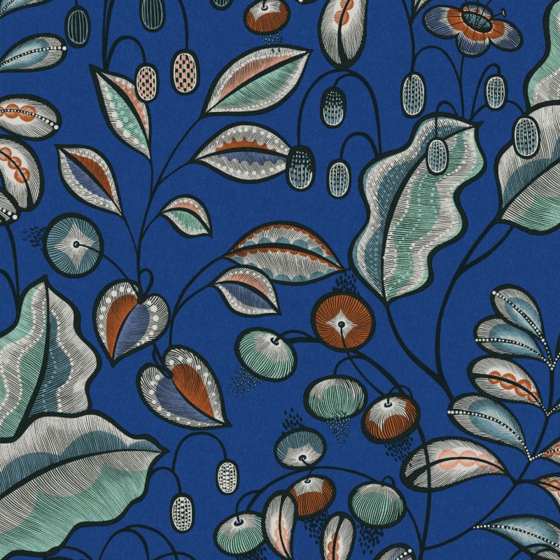 Papier peint intissé floral vert et marron BAHIA STRELITZIA - bahia par Masureel - HIA004