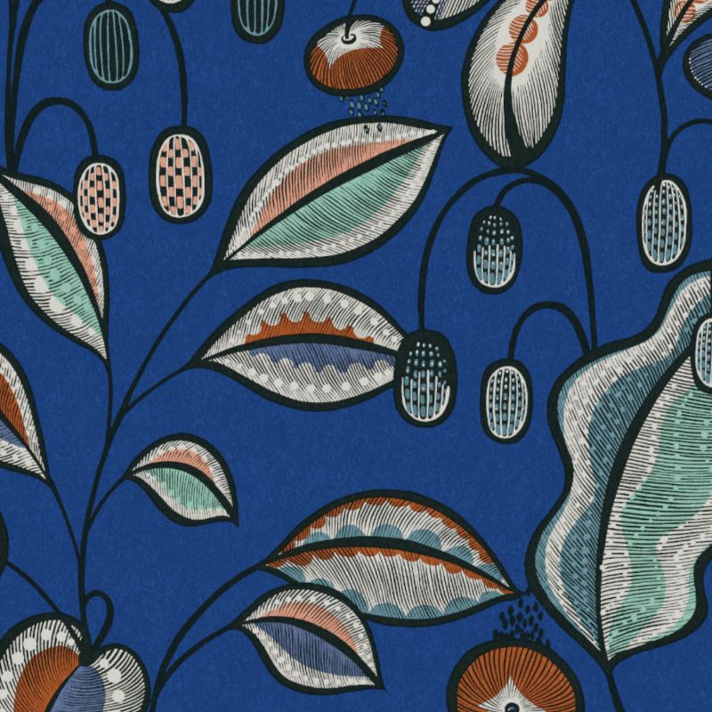 Papier peint intissé floral vert et marron BAHIA STRELITZIA - bahia par Masureel - HIA004