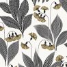 Papier peint intissé floral noir et or jaune DANDELION HONEY - Tula par Masureel - TUL206
