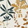 Papier peint intissé feuillage terracotta,bleu et vert HERBARIO OLIVE - Olivia par Masureel - OLI003