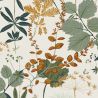 Papier peint intissé feuillage terracotta,bleu et vert HERBARIO OLIVE - Olivia par Masureel - OLI003