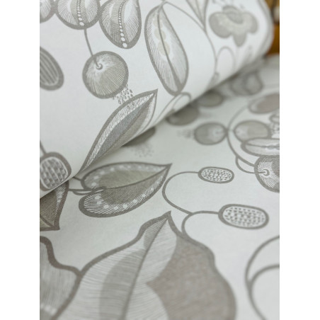 Papier peint intissé floral beige clair et taupe BAHIA MOONBEAM - Bahia par Masureel - HIA002