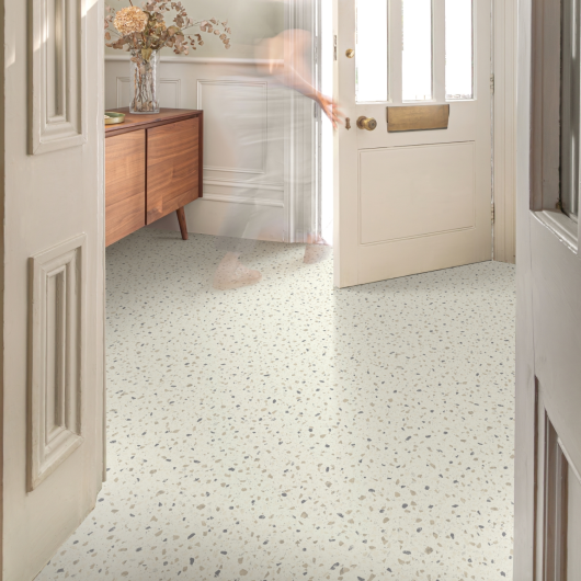 Sol Vinyle/PVC - 4m - terrazzo beige et gris MARMETTE T32 Essential par IVC