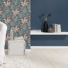 Papier peint vinyle sur intissé uni bleu marineUNI LIN - Country Charme par Rasch - 452082