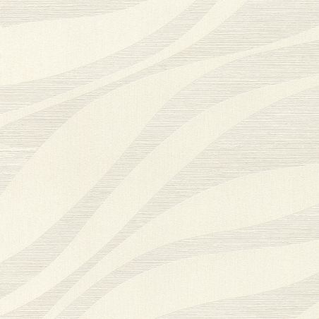 Papier peint vinyle sur intissé graphique blanc nacréWAVES - Sky Lounge par Rasch - 608014