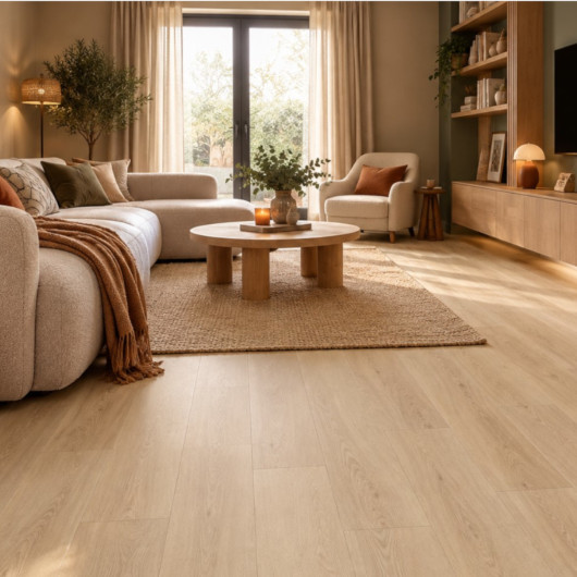 Sol Vinyle/PVC - Lame clipsable - Parquet chêne clair CREAM - TopFloor par US Floors