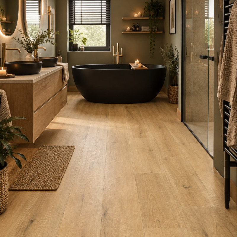 Sol Vinyle/PVC - Lame clipsable - Parquet chêne naturel RHONE - Click Vinyl par SOL COLOR