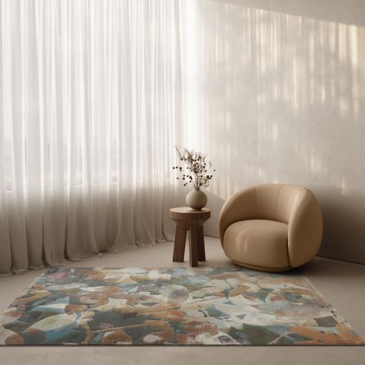 Tapis de salon - 160x230cm - Contemporain bleu, vert et marron Argentum par Ragolle