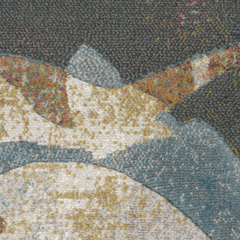 Tapis de salon - 160x230cm - Contemporain bleu, vert et marron Argentum par Ragolle
