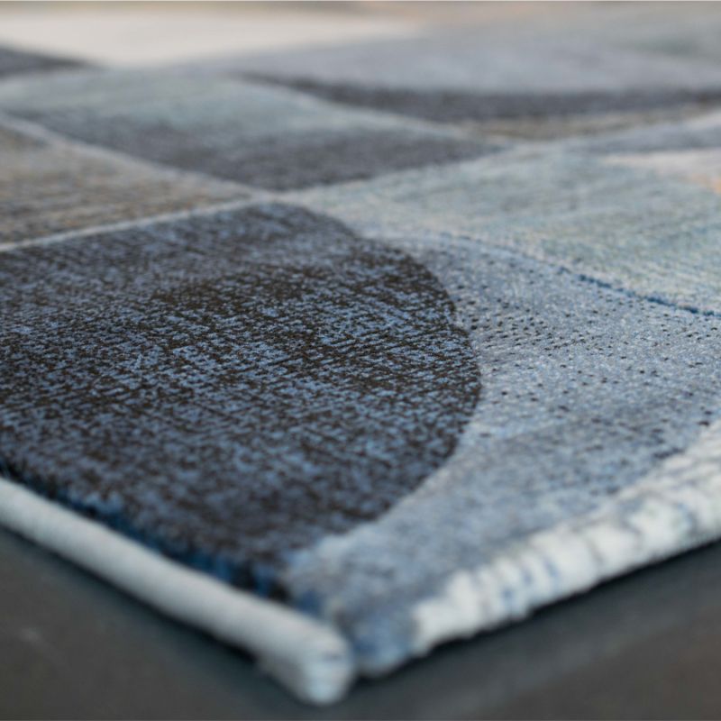 Tapis de salon - 160x230cm - Contemporain bleu, vert et marron Argentum par Ragolle