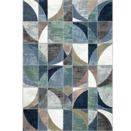 Tapis de salon - 160x230cm - Contemporain bleu, vert et marron Argentum par Ragolle