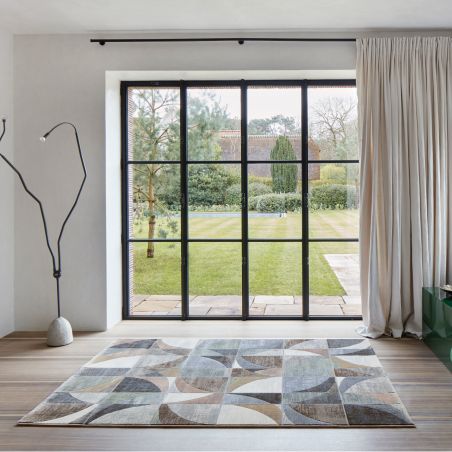 Tapis de salon - 160x230cm - Contemporain bleu, vert et marron Argentum par Ragolle
