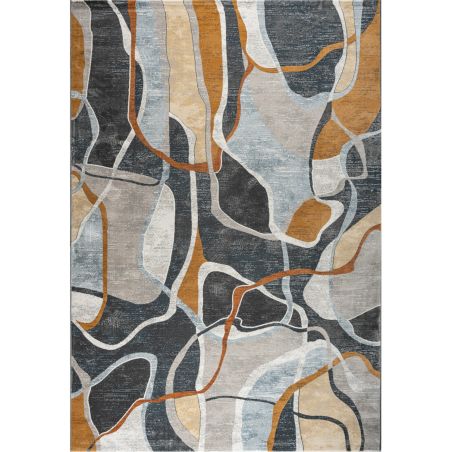 Tapis de salon - 160x230cm - Contemporain camel, bleu et gris Canyon par Ragolle