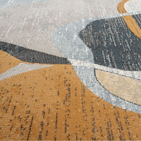 Tapis de salon - 160x230cm - Contemporain camel, bleu et gris Canyon par Ragolle