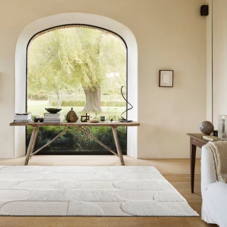 Tapis de salon - 160x230cm - Uni / Faux-uni blanc Limba par Ragolle