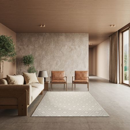 Tapis de salon - 160x230cm - Contemporain blanc et gris Palermo par Ragolle