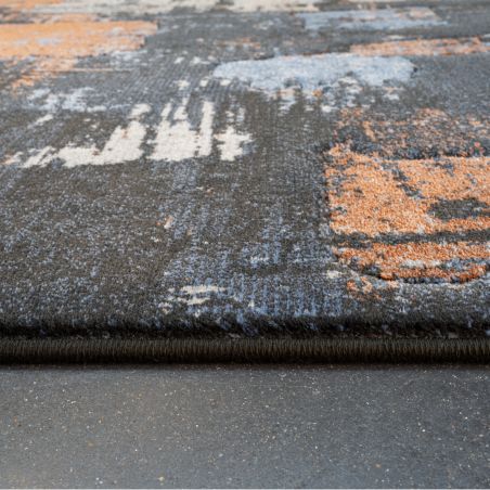 Tapis de salon - 133x195cm - Contemporain bleu, terracotta et beige Platinium par Ragolle