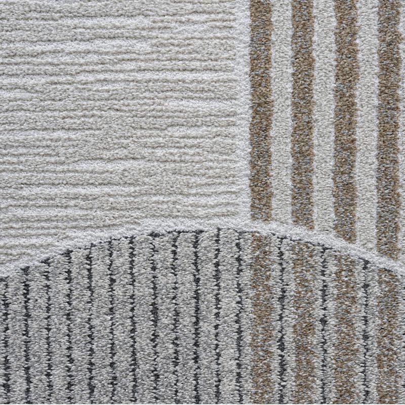 Tapis de salon - 133x195cm - Contemporain marron,gris et beige Valentino par Ragolle