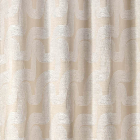 Prêt-à-Poser rideau - 14cmx255cm - géométrique beige  AMAYA par Linder